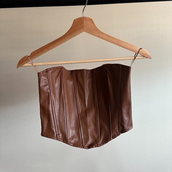 Leather corset crop top from Zara - Picture 1 of 1